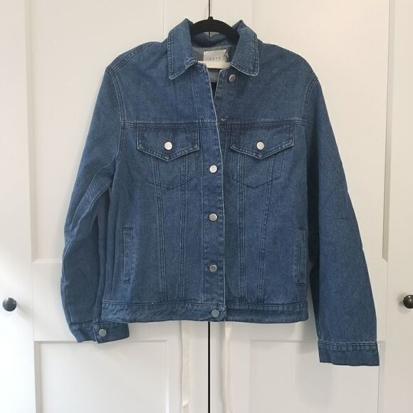 Lush back lace up denim jacket - Picture 3 of 16